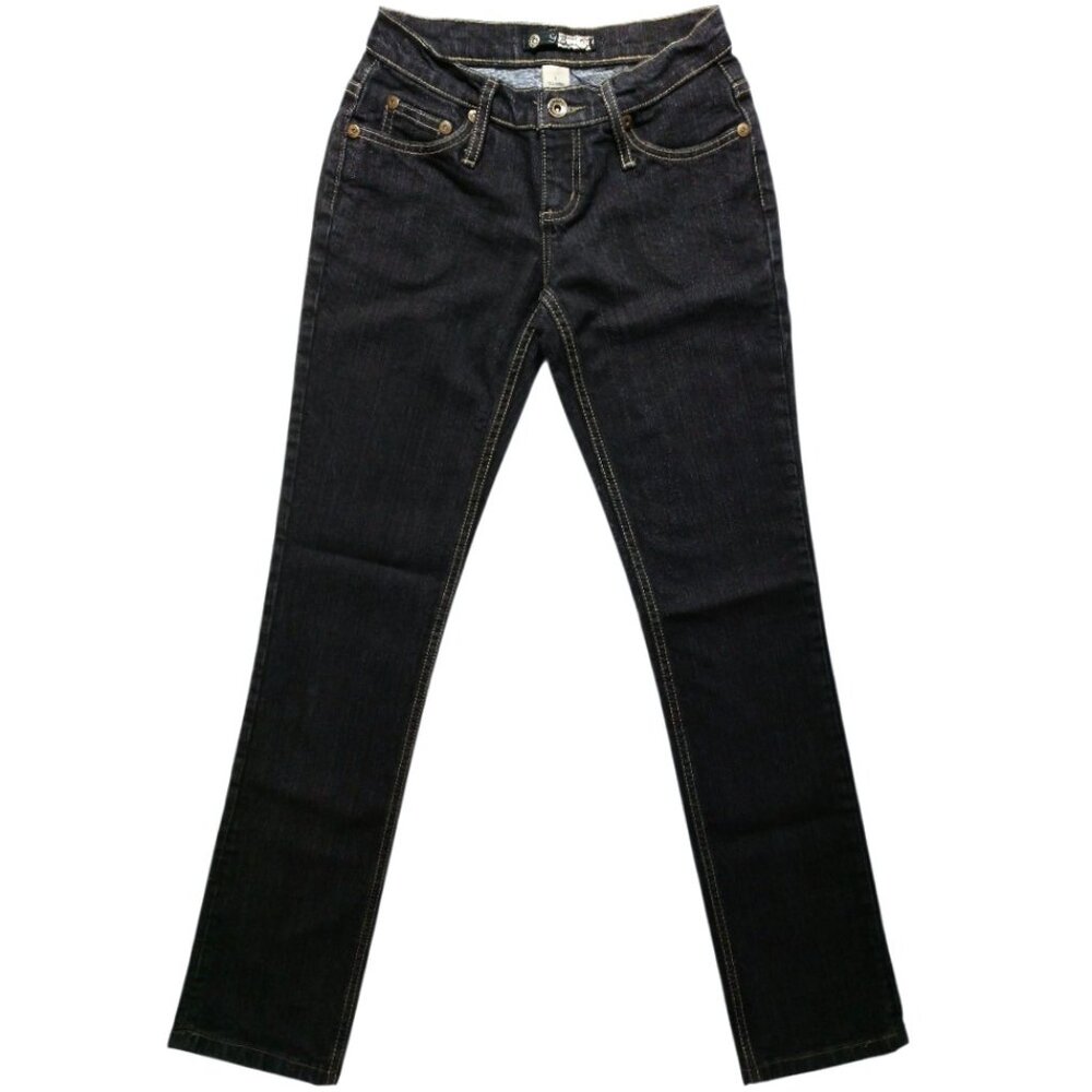 9.8 Premium Jeans Women's Black/Charcoal Gray Straight Leg Jeans Size 1 Juniors